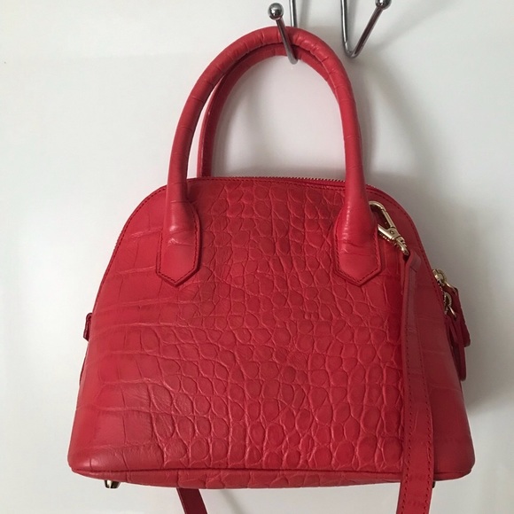 Defaye Black pink leather crossbody bag - Picture 2 of 8